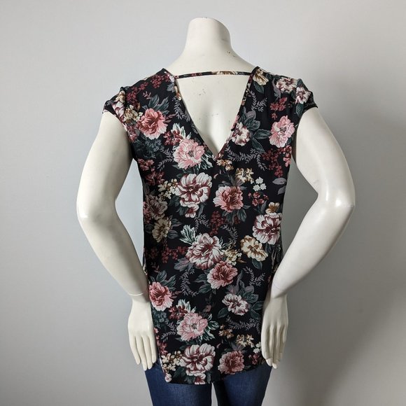 Halogen - Floral Short Sleeve Blouse - Size S - Picture 4 of 6